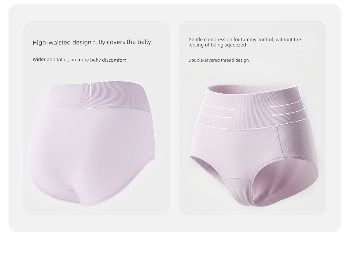 Jq Jingqi Postpartum High-Waisted Cotton Panties, Non-Abrasive, Extended Crotch, Tummy Control, Specially Designed for Cesarean Section during the — 16