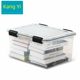 Kangyi medium sorting box transparent seal storage box plastic moisture-proof storage box book and clothing storage box starts school