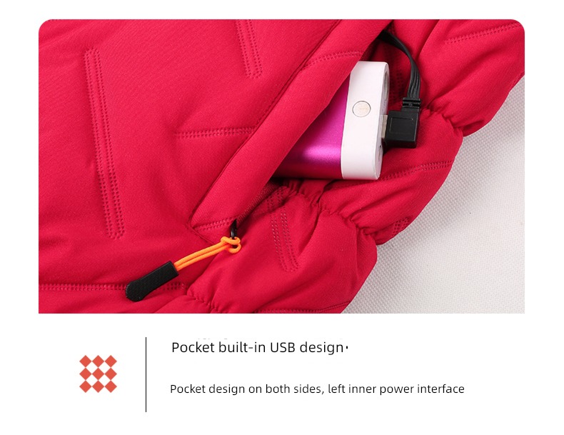 USB intelligence temperature control charge Self heating clothes Vest