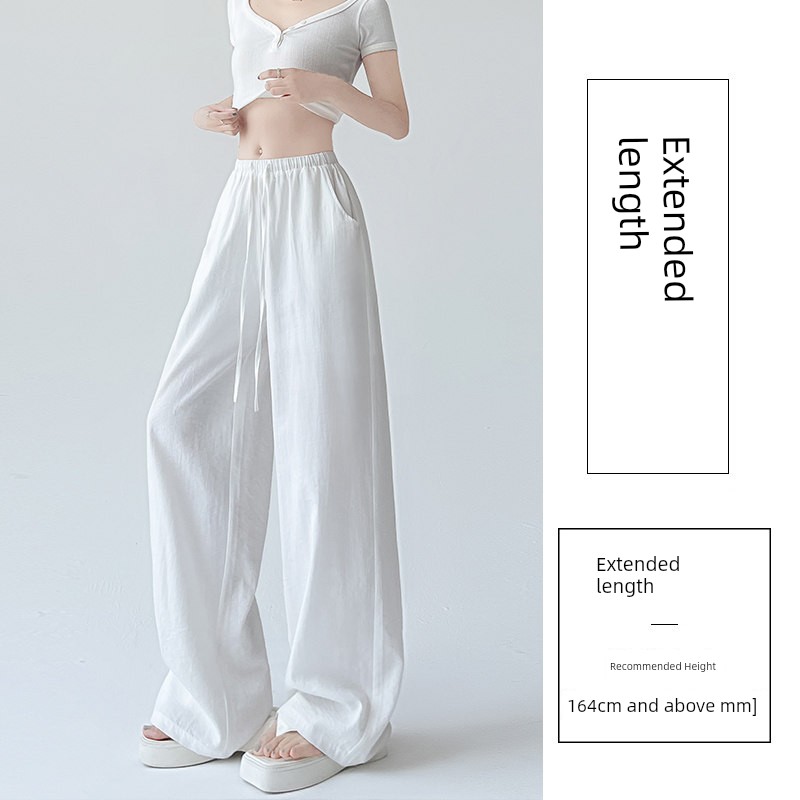 Tall Women's Maternity Pants, Cotton-Linen Wide-Leg Pants, Summer Casual Linen Long Pants, Thin Summer Yamamoto Pants for Women — 3