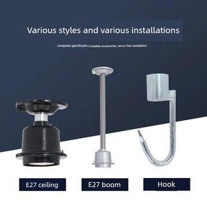Mining Lamp Boom E27 Screw Holder Workshop Lamp Pole Workshop Warehouse Lamp Holder Lampshade Warehouse Long Hanging Cha