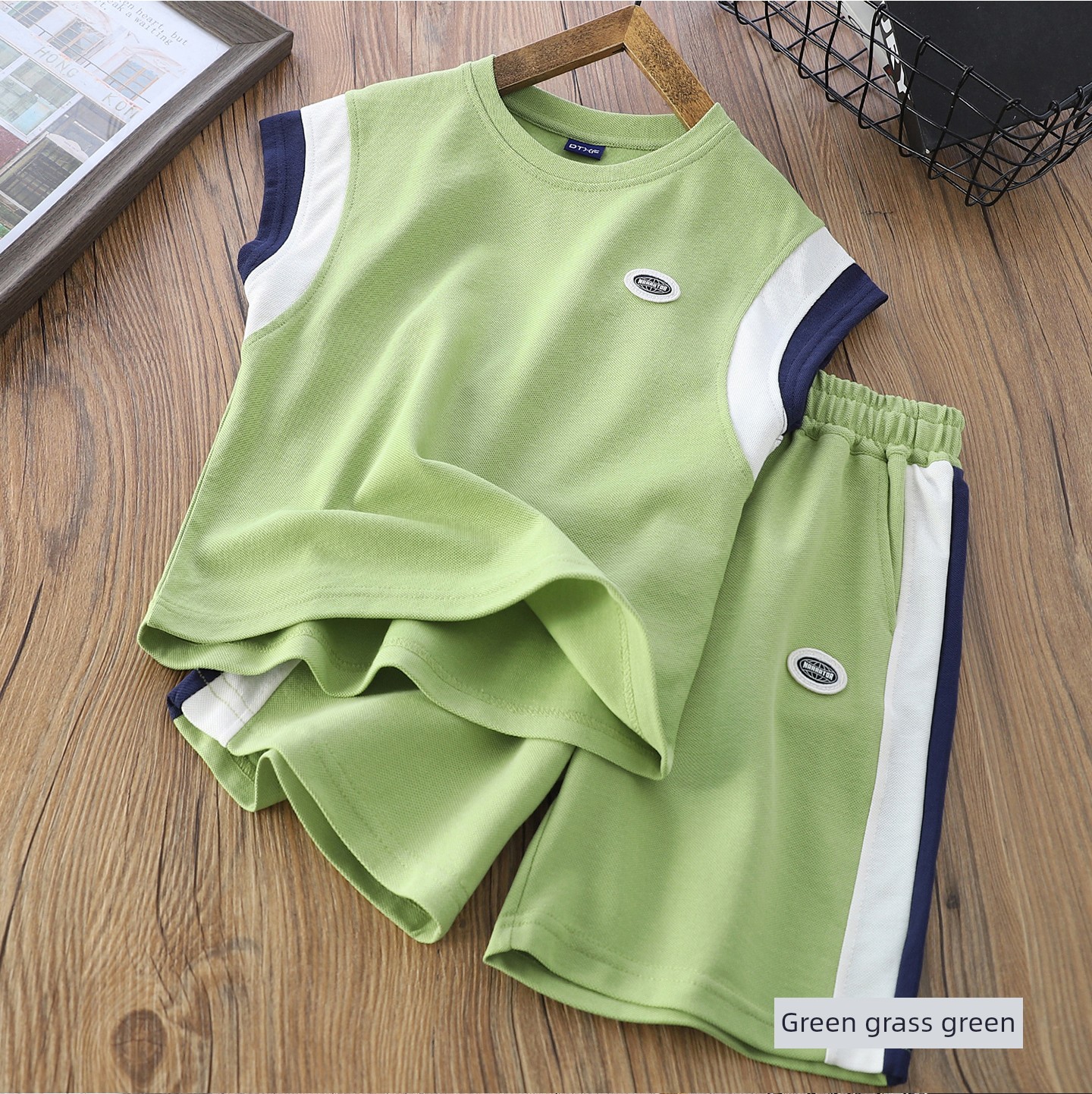 Boys' Summer Outfit, Thin and Cool, 2026 Children's Casual Vest and Shorts Sports Two-Piece Set for Older Boys — 9