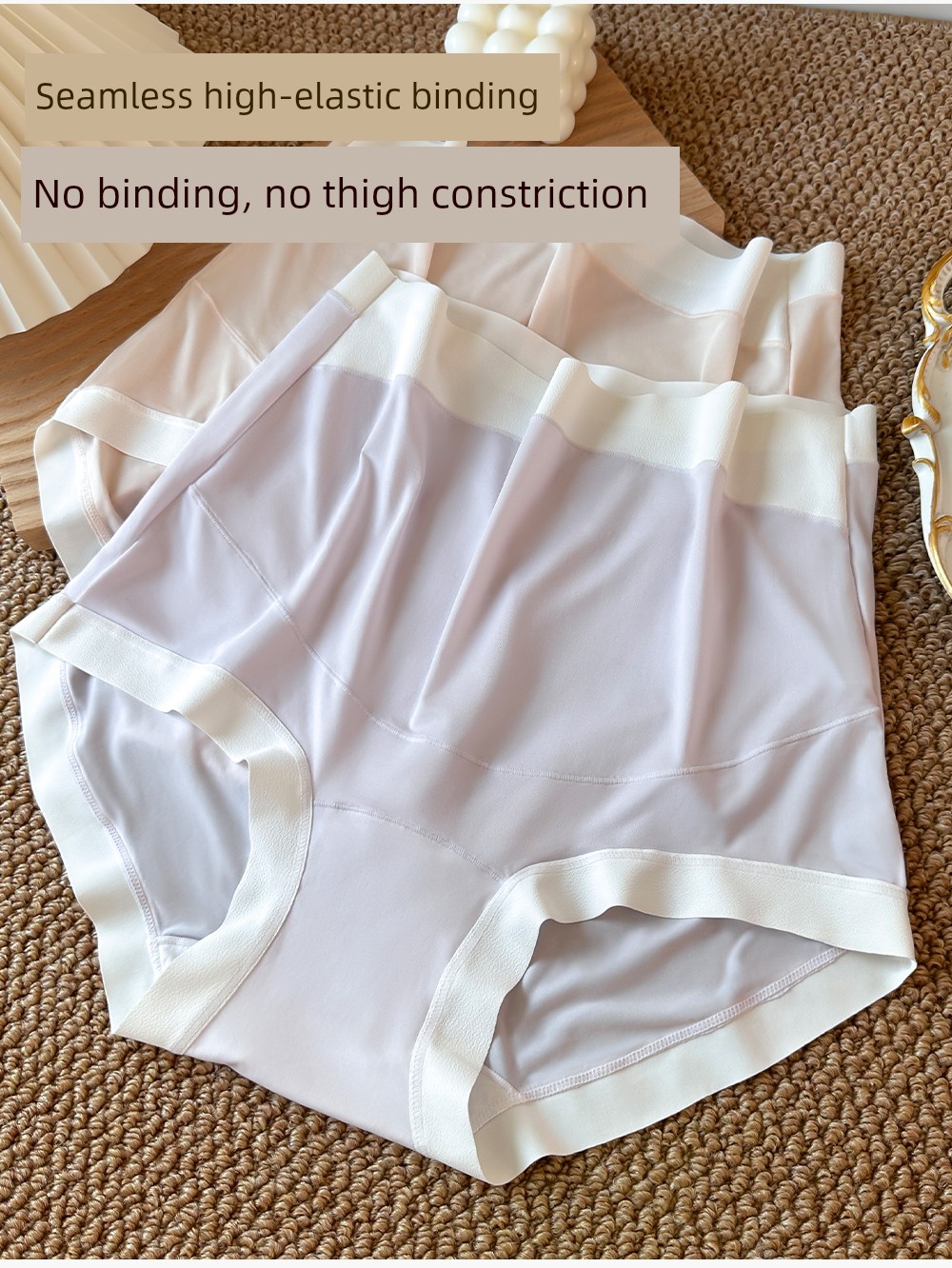 Seamless Maternity Underwear, High-Waisted, Belly-Supporting, Extra Large Size, 125kg Pairs, Specially Designed for Mid and Late Pregnancy — 12