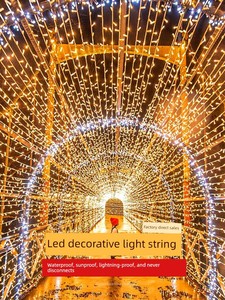 Male and Female String Lights Outdoor Waterproof Led Small Colorful Lights Flashing Lights Starry Sky Lights Room Decora