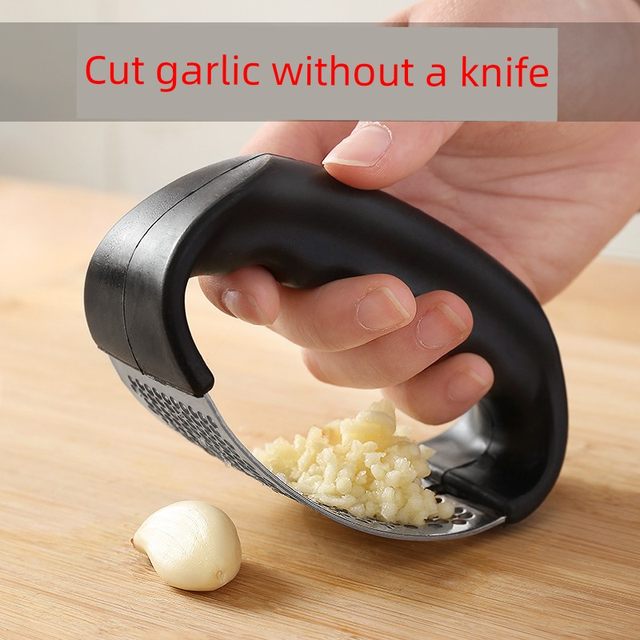 Stainless steel manual ring garlic press garlic mortar garlic garlic paste artifact pounding garlic household kitchen garlic shot tool