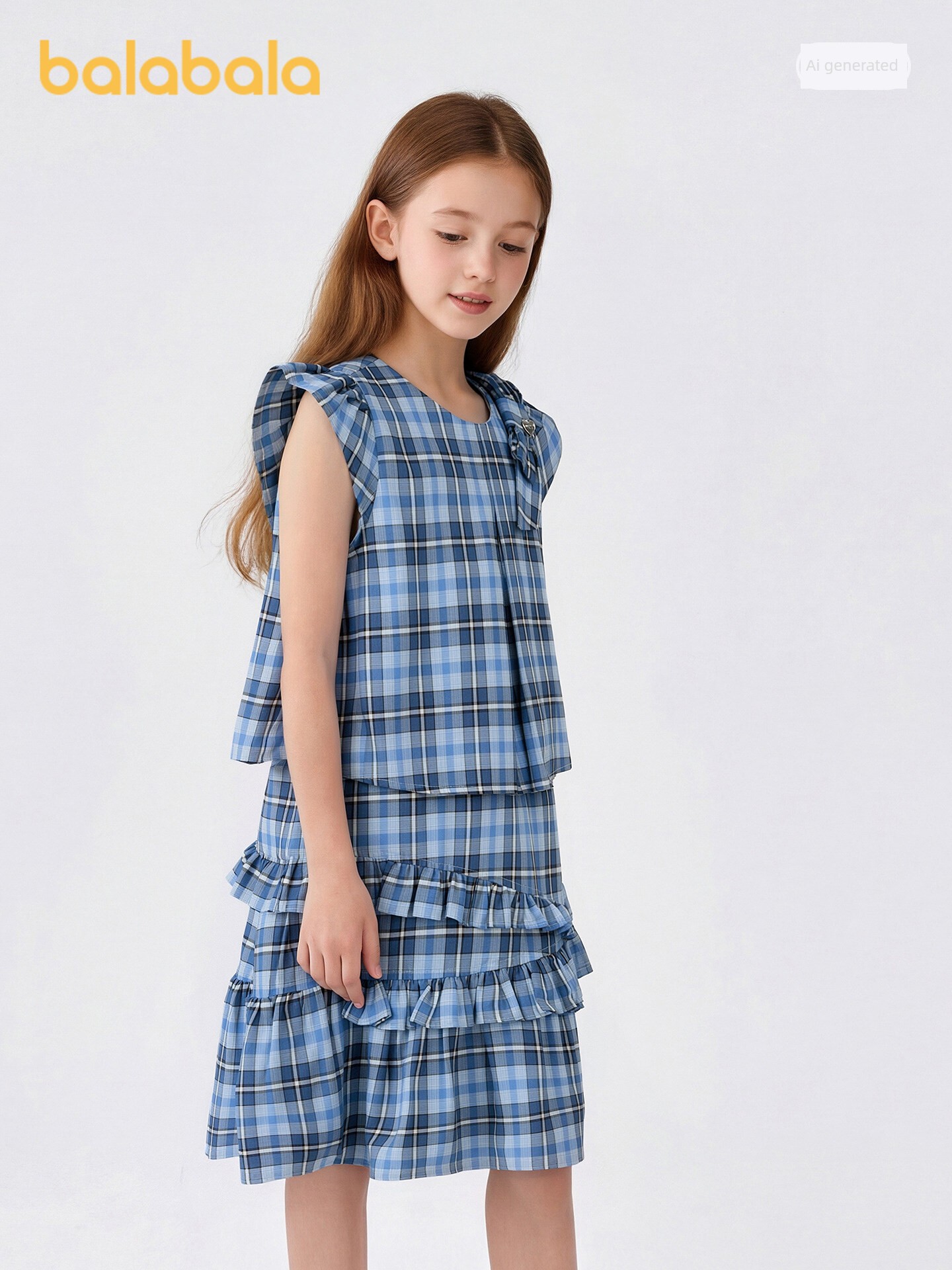 [Same Style as in the Mall] Balabala Children's Clothing Girls' Dress 2026 New Summer Dress Princess Dress — 2
