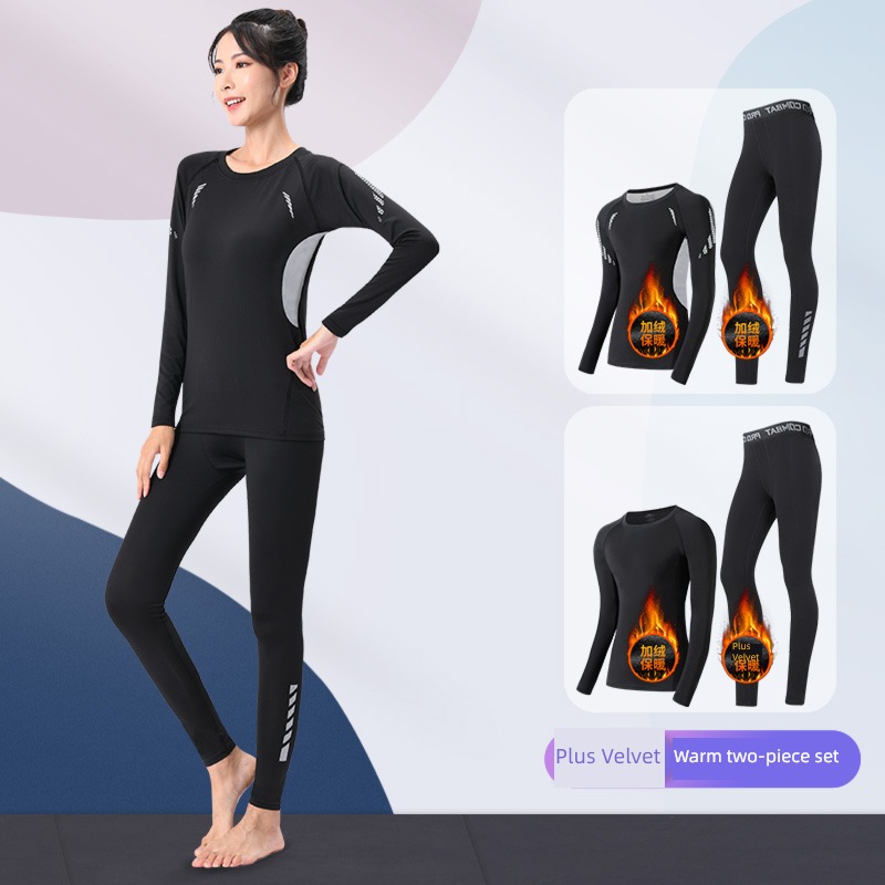 Plush ma'am winter Big size Quick drying Lay a foundation Fitness clothes