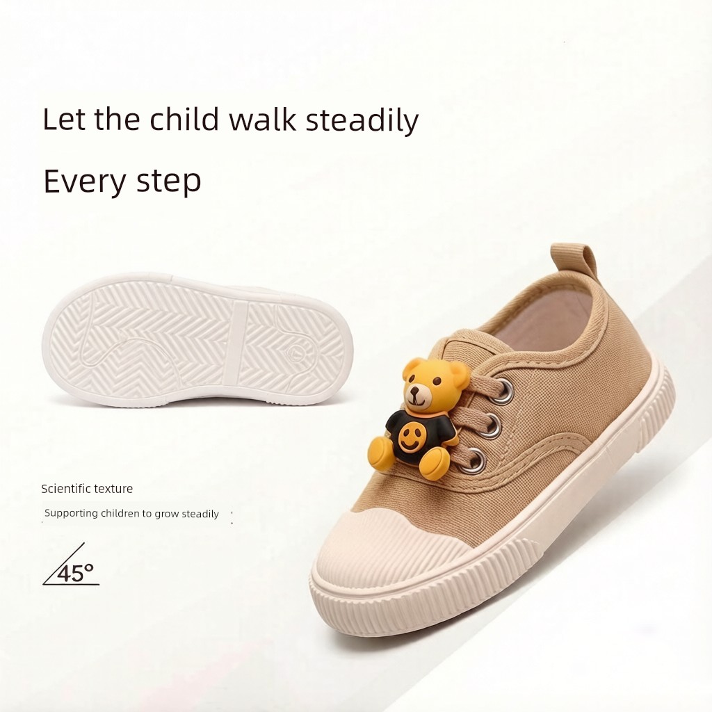 Kindergarten Indoor Shoes for Boys, Soft-Soled Non-Slip Canvas Shoes, Breathable Toddler Shoes, Cartoon Cloth Shoes for Entering Kindergarten, 2026 New — 4