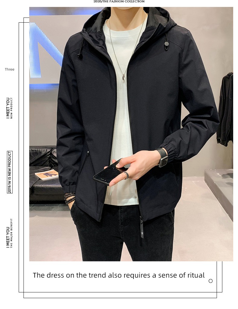 Chaopai Plush thickening winter Autumn clothes Hooded loose coat