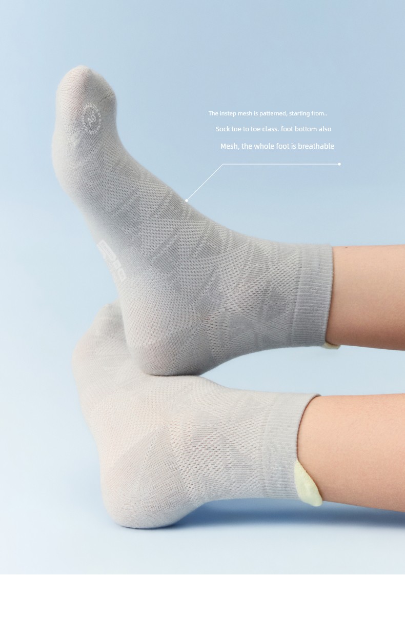 3 Pairs | Jiao Nei Xiaoliangpi 302Cool Kidsren's Antibacterial Mesh Breathable Thin Short Socks for Boys and Girls in Spring and Summer — 7