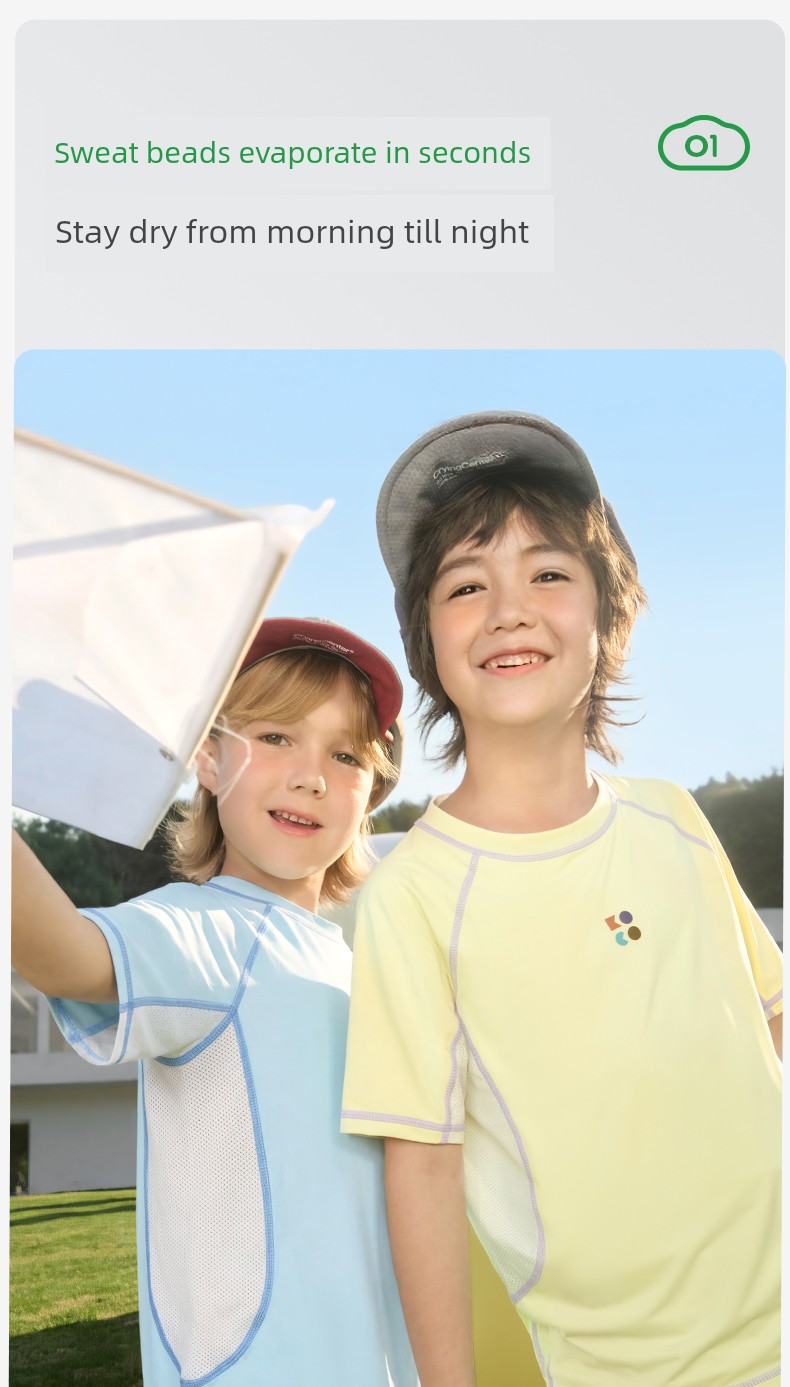 Kk Tree Children's Short-Sleeve Boys' and Girls' Quick-Dry T-Shirt, Sun-Protective Outdoor Sports Top, Long-Sleeve Summer Base Layer, Thin — 9