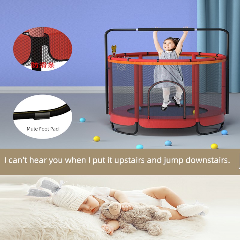 Trampoline household children indoor family small-scale Protective net trampoline  Rub the bed child baby Trampoline