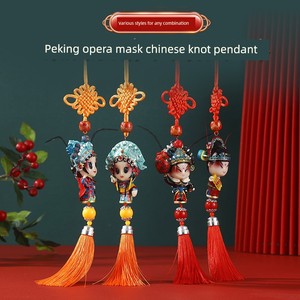 Chinese Knot Hand-Painted Facial Makeup Chinese Knot Pendant Hanging Ornament Study Abroad Souvenir Unit Meeting Special