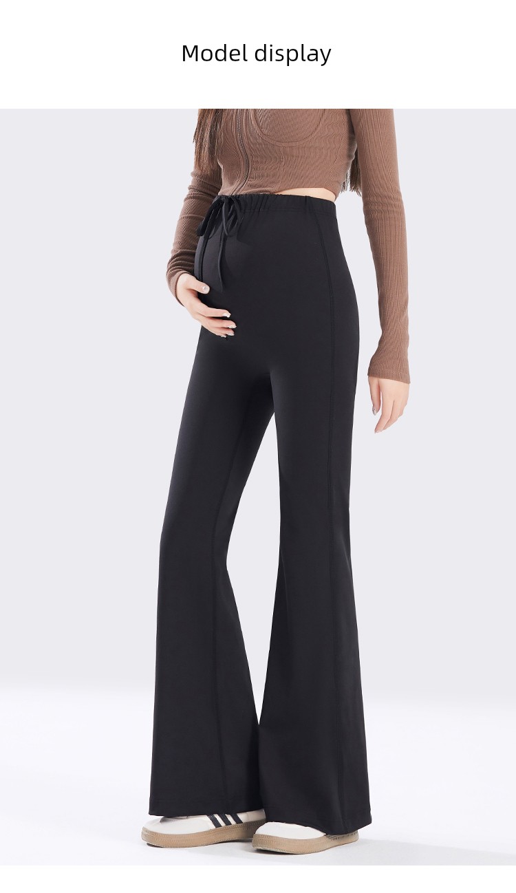 Forencos Maternity Shark Pants Autumn and Winter Fleece-Lined Outerwear 2026 New Slim Fit Flared Yoga Leggings — 14