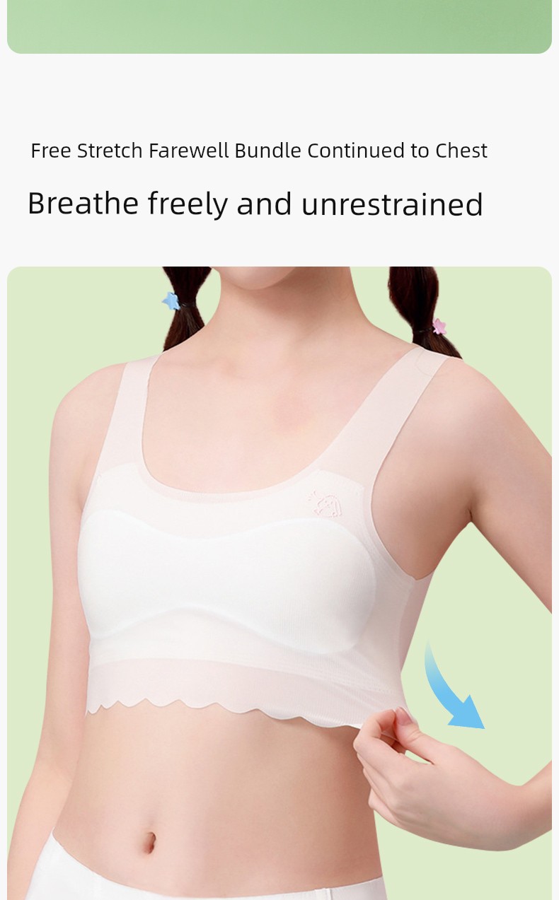 Liyingfang Girls' Vest for the Developmental Stage, Anti-Bump, Cool-Feeling Ice Silk Underwear, Tube Top for Children — 8