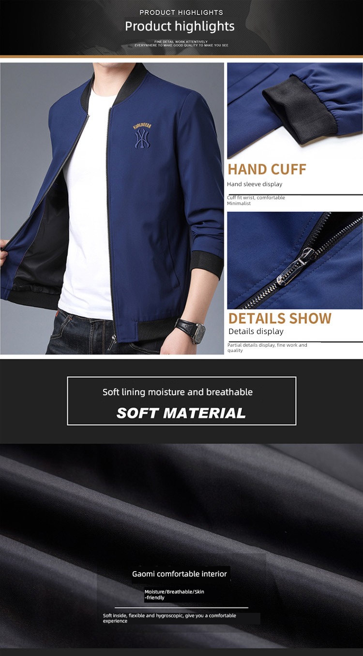 tide Spring and Autumn Thin money handsome mlb  man Jacket