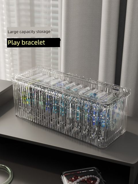 Bracelet crystal storage box transparent acrylic bracelet necklace special jewelry box portable beaded bracelet box
