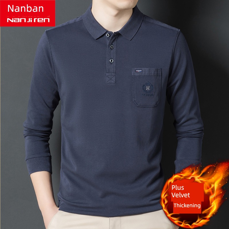 NGGGN man easy jacket Belt pocket Long sleeve T-shirt