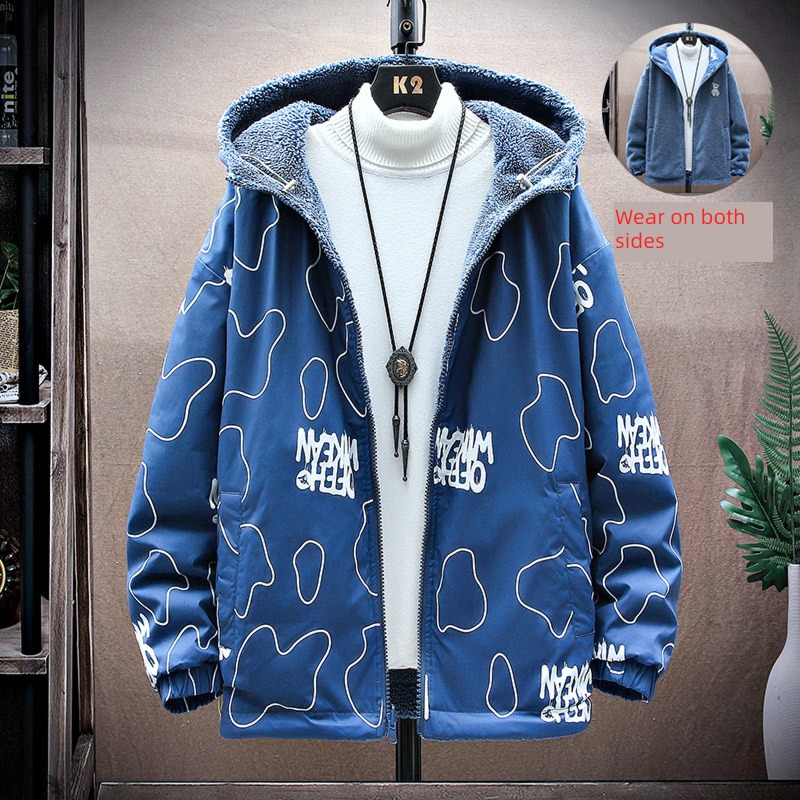 winter Plush teenagers men and women Wear on both sides lamb