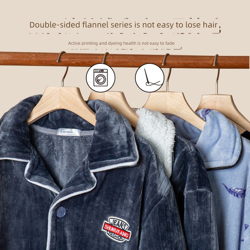 NGGGN male Spring and Autumn Flannel winter pajamas