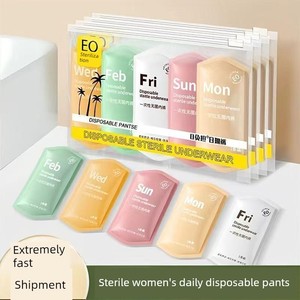 Eo Sterilized Disposable Underwear for Women, Mid-Waist, No-Wash, Suitable for Pregnant Women, Postpartum, Menstrual Per