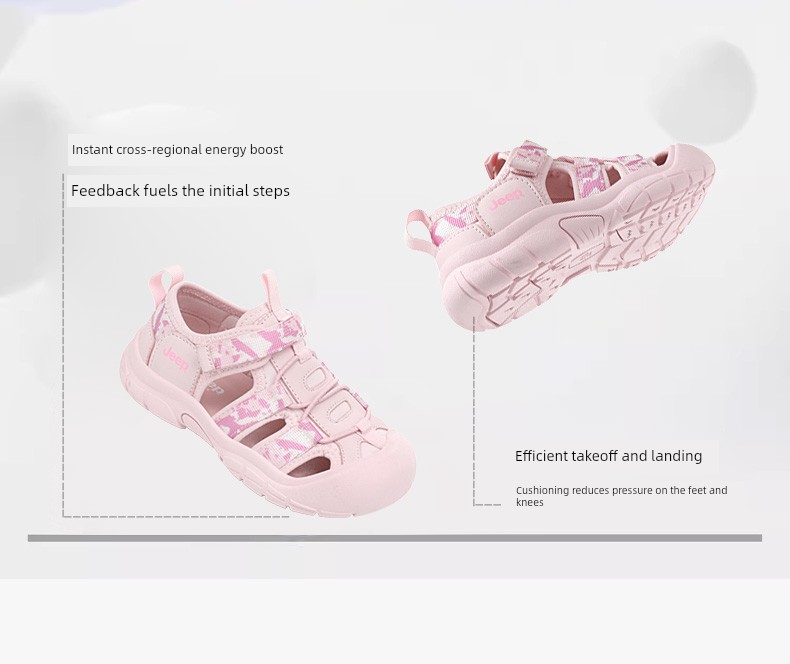 Jeep Children's Closed-Toe Sandals Outdoor Girls' Non-Slip Beach Shoes 2026 Summer New Boys' Water Shoes — 24
