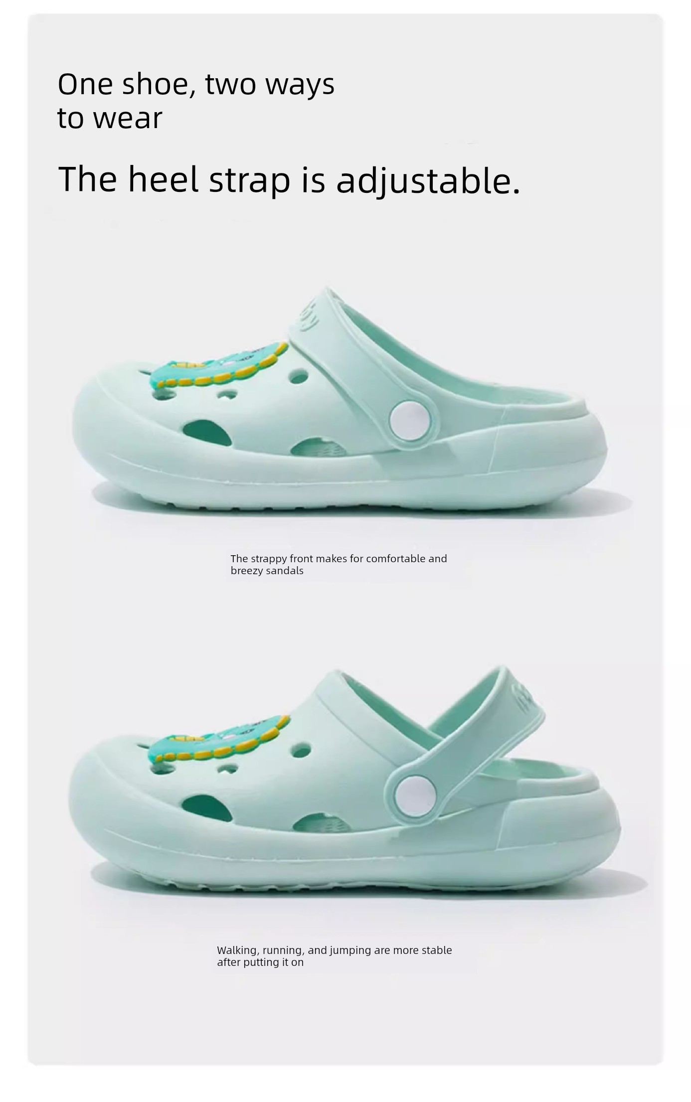 Jq Jingqi Children's Clogs Summer Indoor Non-Slip Shoes for Girls and Boys, Baby Bathing Special Closed-Toe Sandals — 6