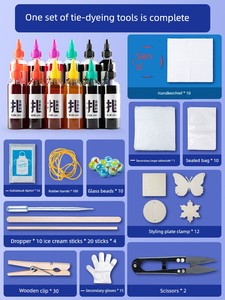Tie-Dye Pigment Kids Special Handmade DIY Material Package Tool Suit Dyed Cloth Dye Handkerchief T-shirt