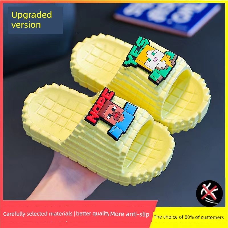 My World Eva Children's Slippers with Cute Pixel Design for Boys and Girls, Non-Slip Soft-Soled Home Slippers for Bathroom Use — 1