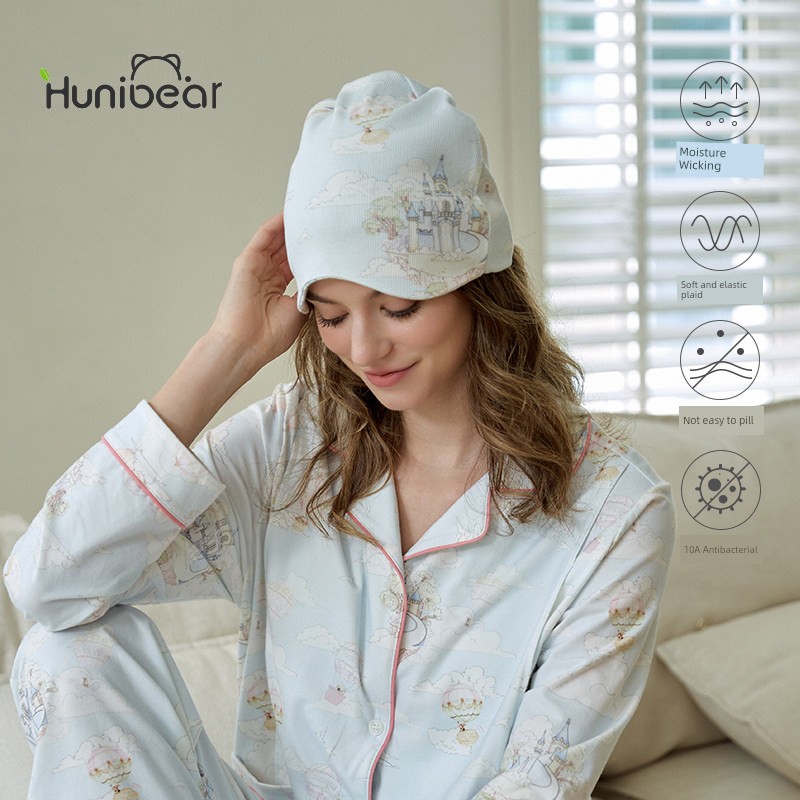 Happy Bear Maternity Hat Autumn/Winter Style for Pregnant and Postpartum Women, Large Head Circumference, Windproof Head Protection, Pure Cotton Sleep — 8