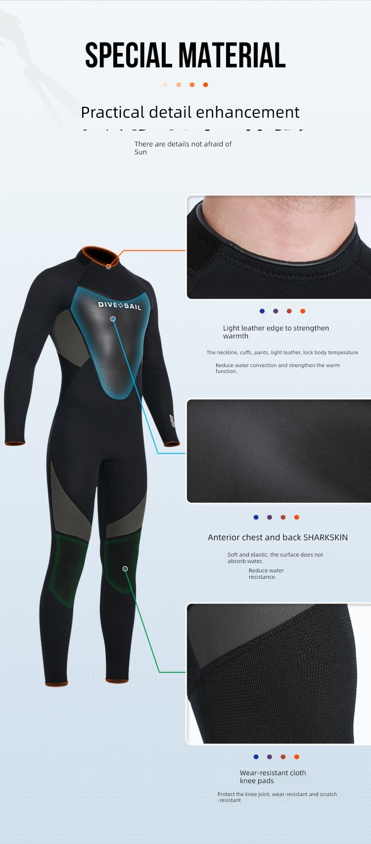 Snorkeling Swimming Cold proof motorboat paddle board Chloroprene rubber