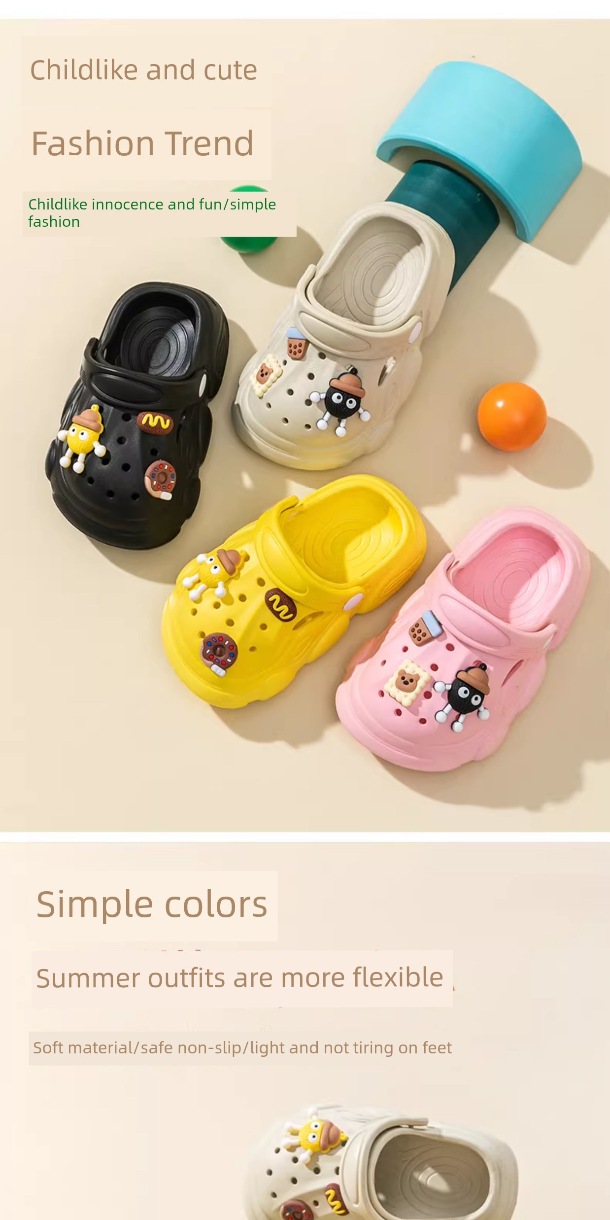 Children's Slippers Summer 2026 New Style Boys' and Girls' Baby Clogs Kids Indoor Non-Slip Parent-Child Sandals — 1