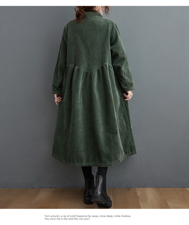 corduroy thickening easy leisure time Cardigan loose coat Windbreaker