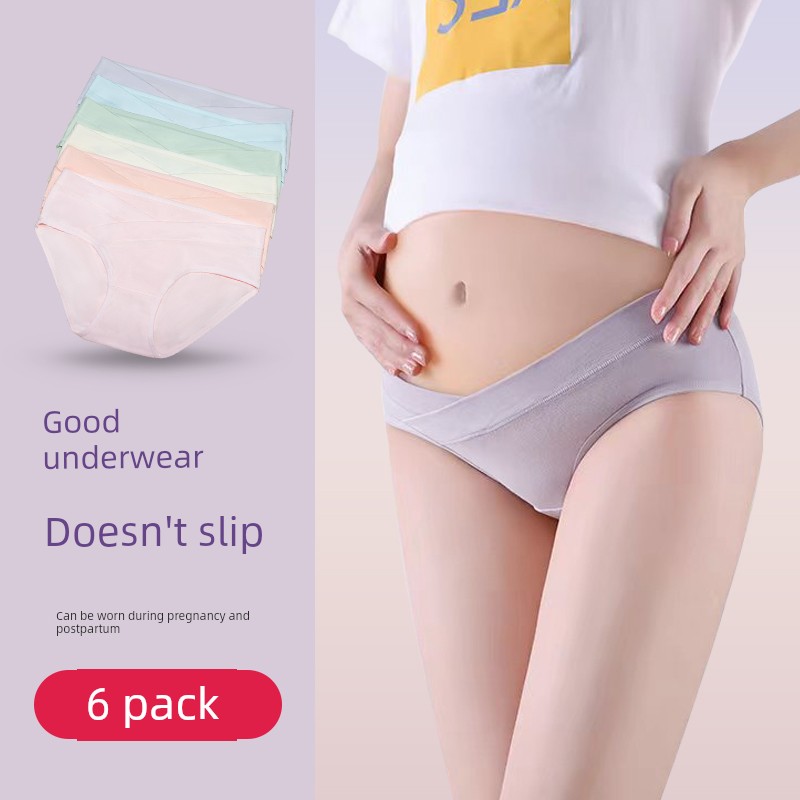 Sally Mommy Pregnant Women's Underpants Exclusive for Pregnancy Cotton Mid-Late Ladies Low Waist Early Pure Cotton Fall and Winter Class A