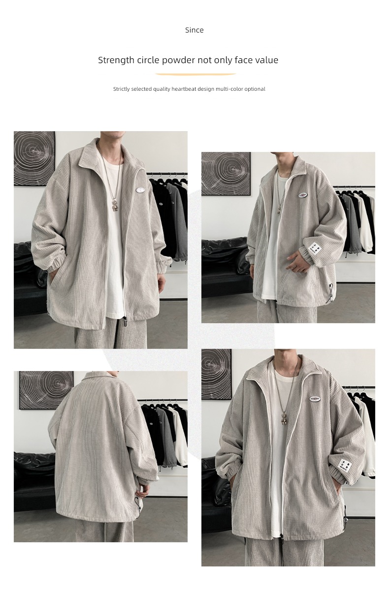 Chaopai Spring and Autumn ins easy man leisure time loose coat