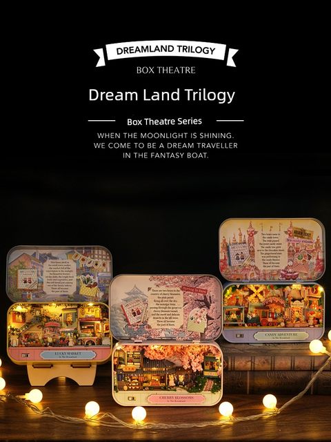Zhiqu House DIY hut box theater handmade assembly toy house mini model birthday gift women