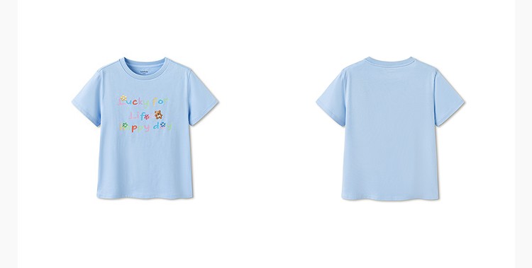 Balabala Kidsren's Clothing Girls' Baby Short-Sleeved T-Shirt Kidsren's 2026 New Summer Clothing Big Kidsren's Moisture-Absorbent Quick-Drying Tops — 24