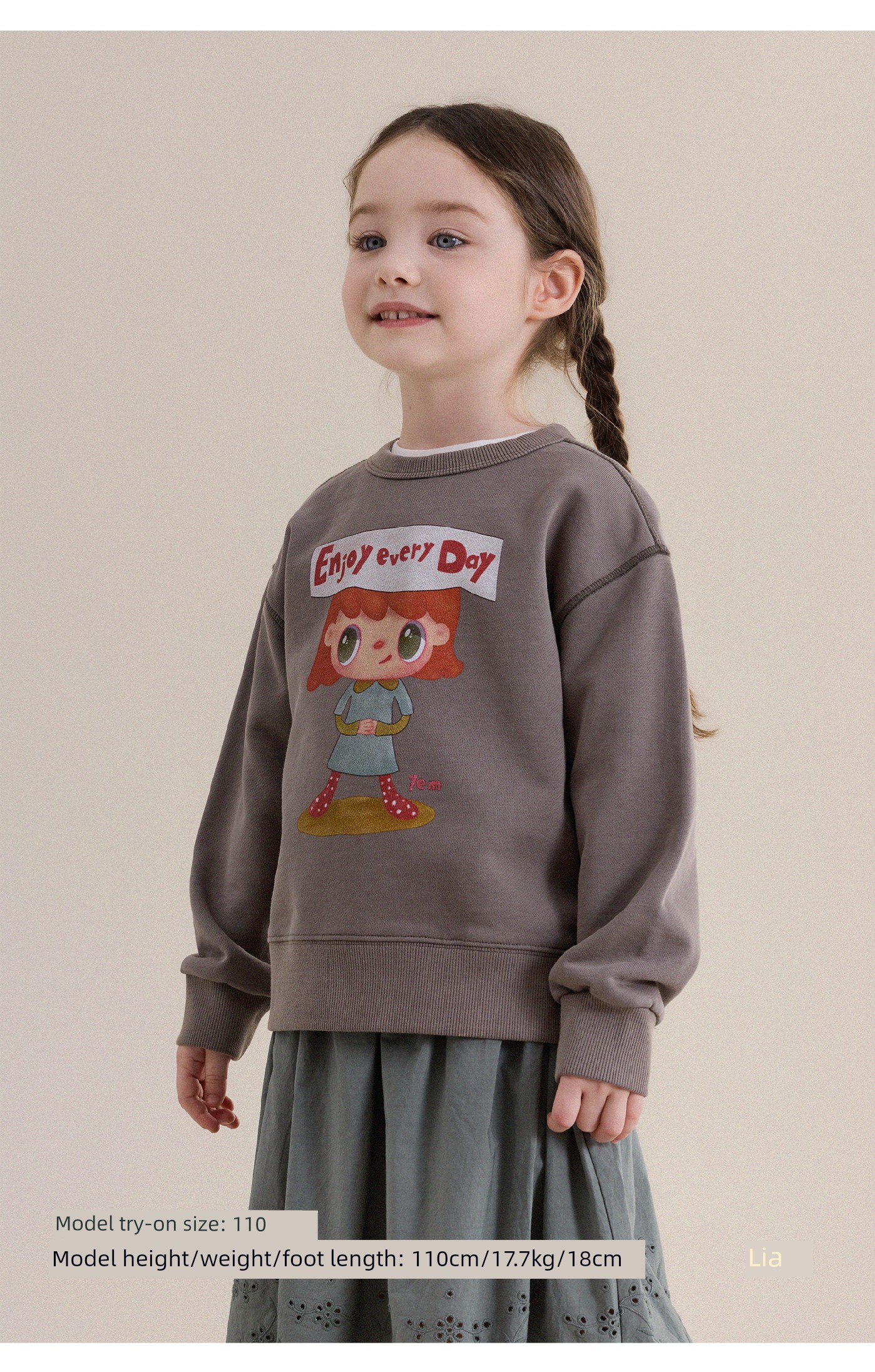 Yunerma Girls' Autumn Pure Cotton Cartoon Crewneck Sweatshirt Children's Fashion Pullover Baby Spring and Autumn Stylish Top — 18