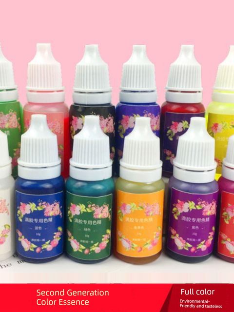 水晶滴胶二代色精环氧树脂DIY手工材料水墨画效果高浓缩染色剂