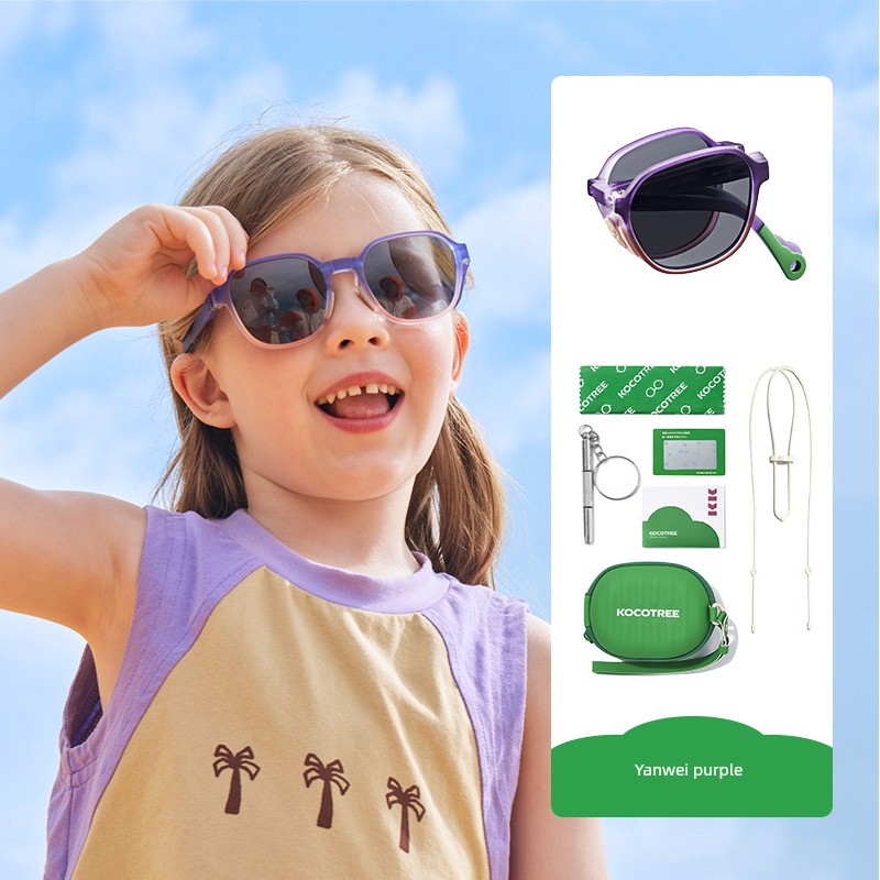 Foldable Sunscreen for Boys Baby Girl Polarized Sunglasses — 3
