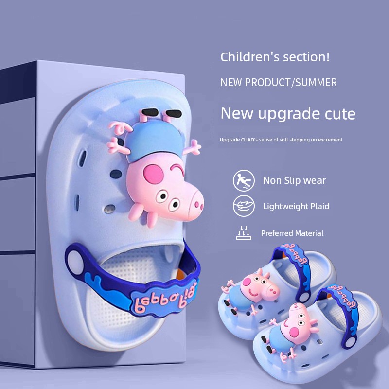 Peppa Pig Official Cartoon Slippers for Children Summer 2026 Home Bath Non-Slip Baby Outdoor Soft Sole Clogs — 2