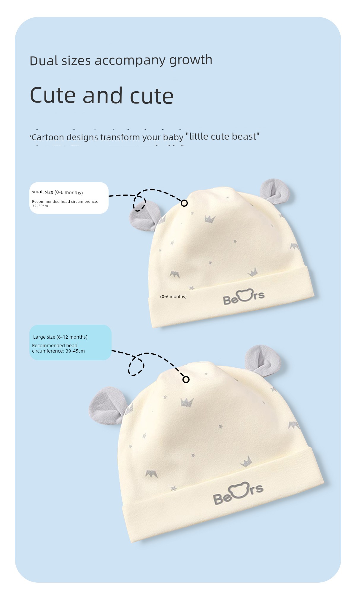 Jq Jingqi Baby Hat Summer 0-6 Months Newborn Thin Breathable Cap Newborn Baby Fontanelle Protection Cap — 7