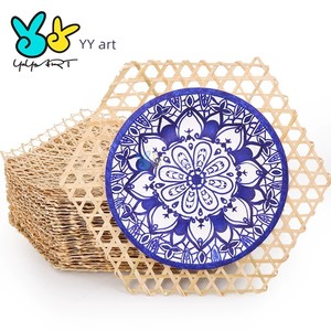Bamboo Hexagonal Bamboo Net Kindergarten Kids DIY Ornaments Kindergarten Decorative Materials Honeycomb Creative Hanging
