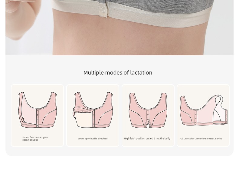 Seamless Nursing Bra for Pregnancy and Postpartum, Sleep-Friendly, Front-Opening, Spring and Autumn, Wireless, Hands-Free Bra — 6