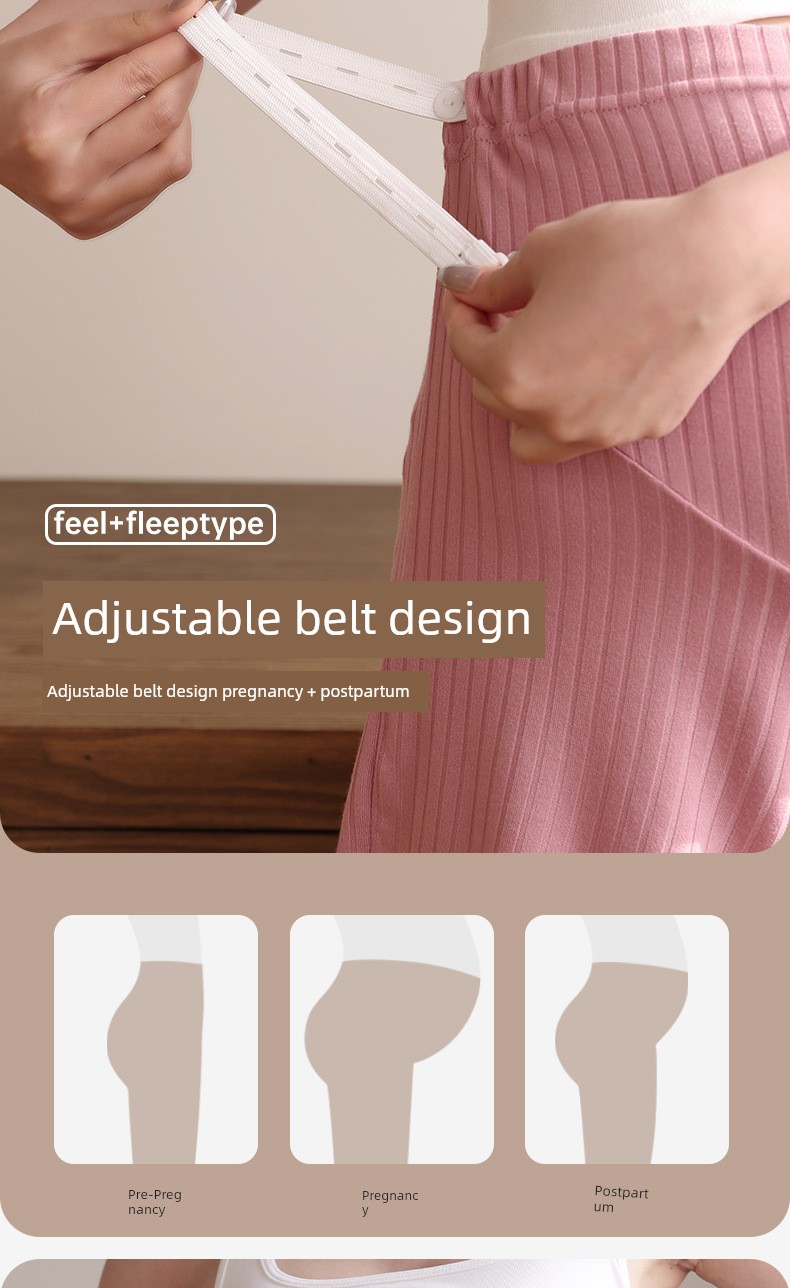 Summer Maternity Pajamas Belly-Tight Safety Pants Shorts Thin Home Summer Modal Adjustable — 8