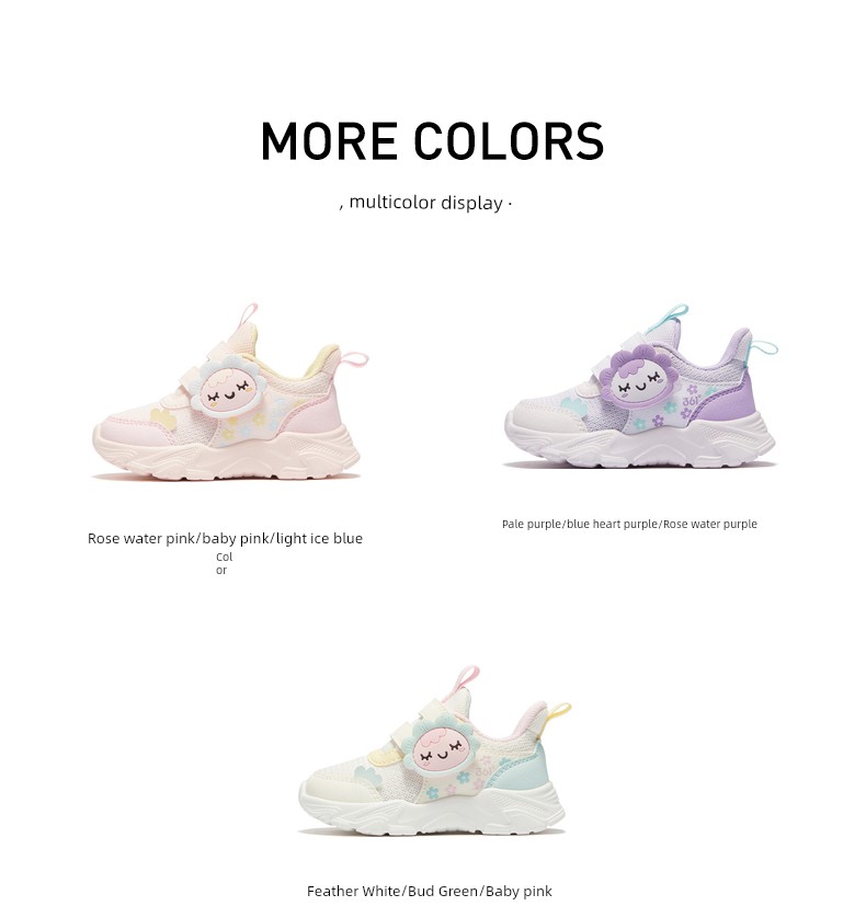 361 Degrees Children's Shoes for Girls, Toddler Shoes, Autumn New Model, Girls' Sports Shoes, Breathable Mesh Baby Shoes — 10