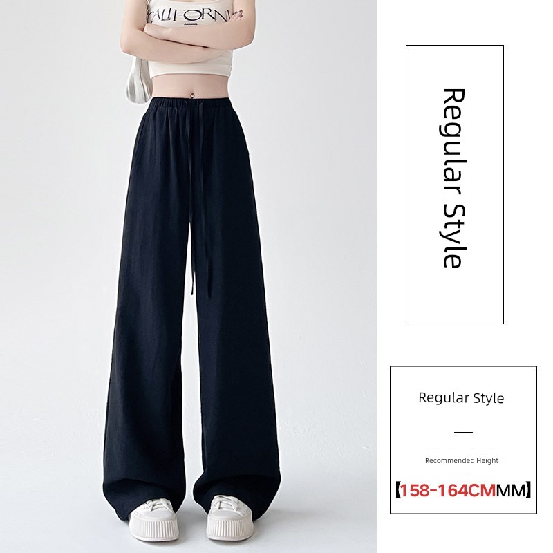 Tall Women's Maternity Pants, Cotton-Linen Wide-Leg Pants, Summer Casual Linen Long Pants, Thin Summer Yamamoto Pants for Women — 6