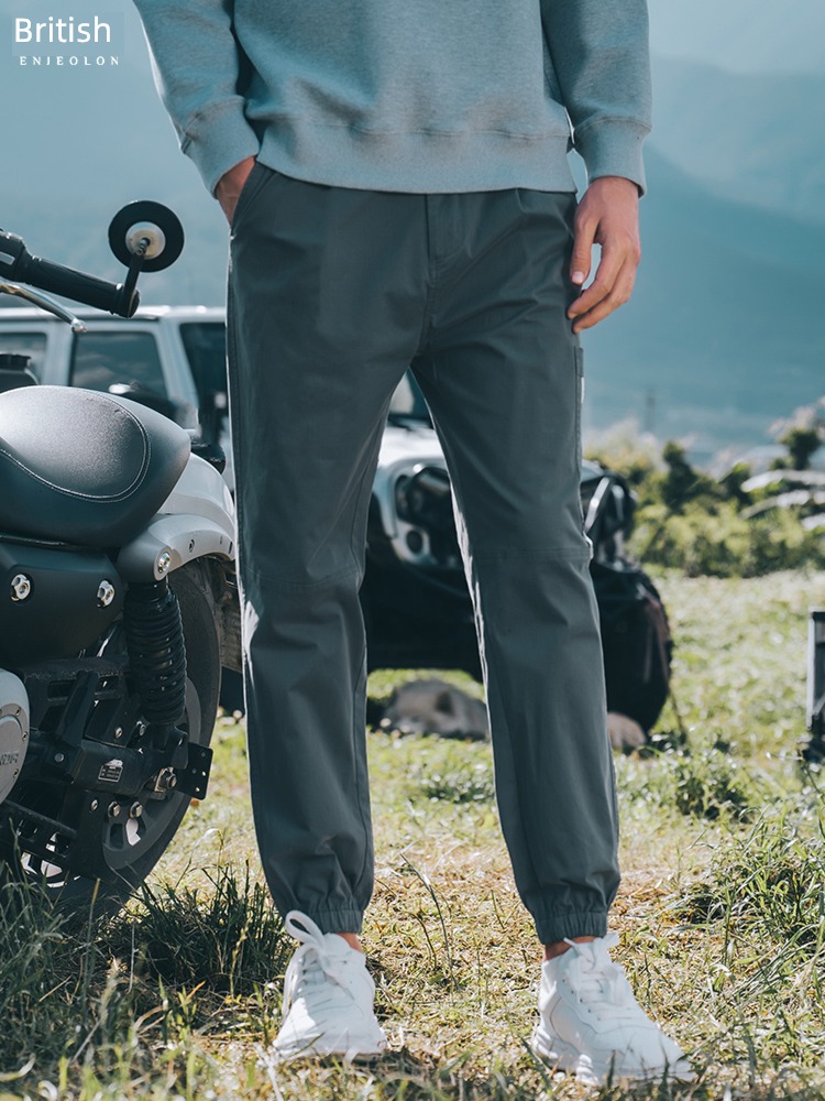 Ying julun autumn new pattern cotton material Little feet leisure time trousers