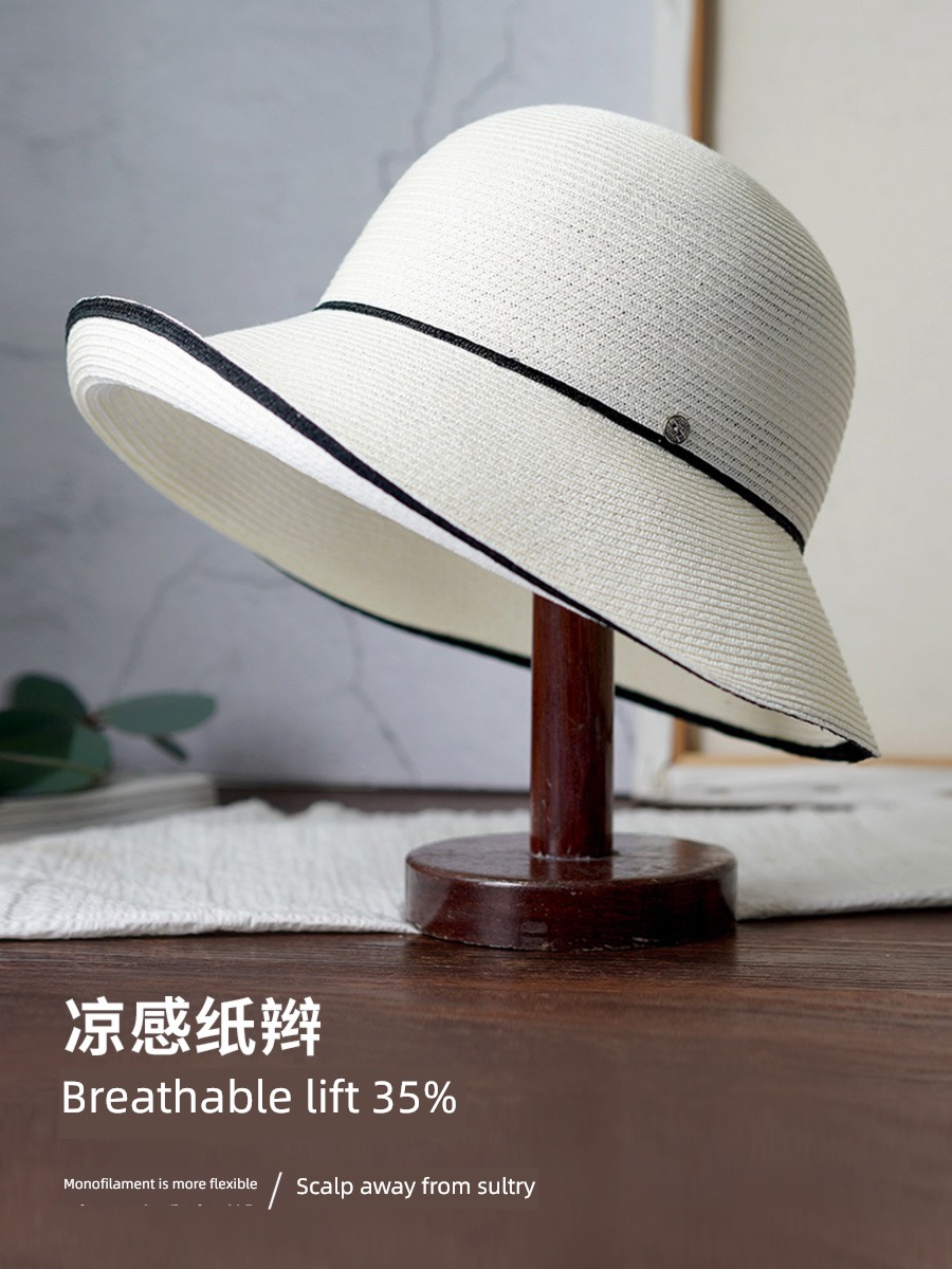 summer Seaside holiday Foldable female sunshade Straw hat