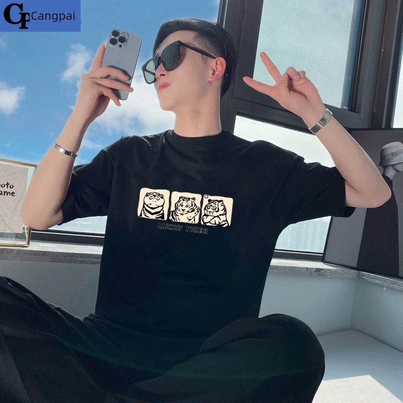 pure cotton easy Half sleeve Retro Couple shirt man T-shirt